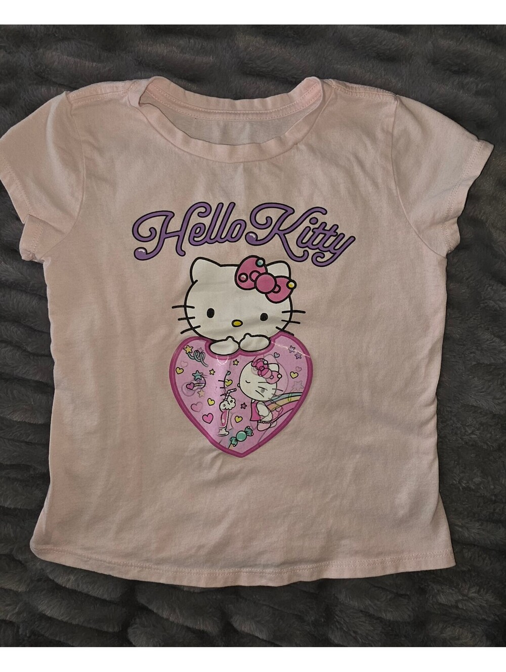 Hello Kitty Girls Light Pink Graphic T Shirt Size 10